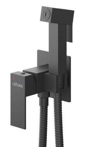 CEZARES Slider Гигиенический душ со смесителем, черный матовый SLIDER-DIF-NOP - фото 250283
