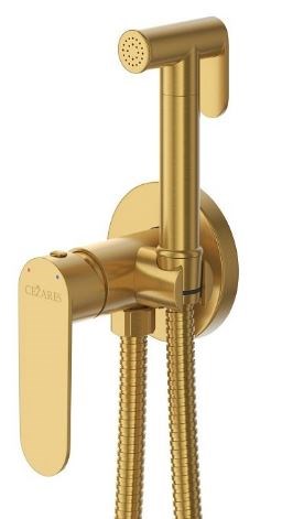 CEZARES Stylus Гигиенический душ со смесителем, брашированное золото STYLUS-DIF-BORO - фото 250411