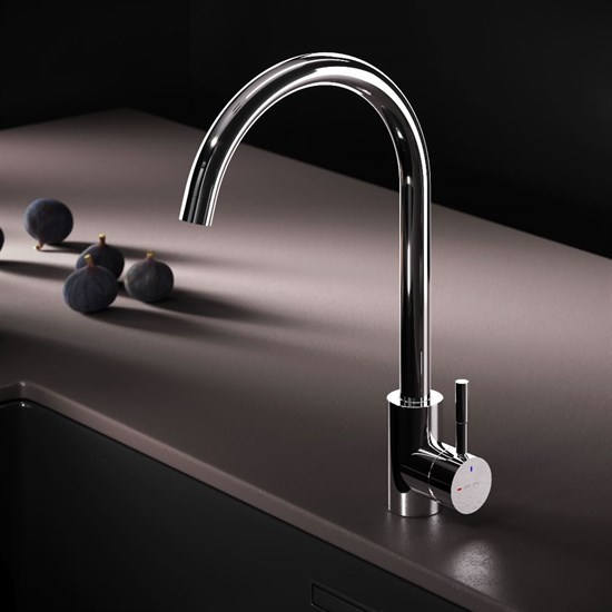 AM.PM X-Joy S Смеситель для кухни с С-изливом, хром F85B07100 - фото 255062