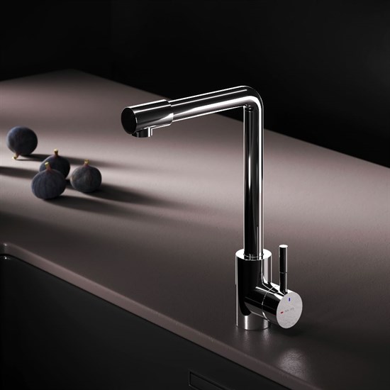 AM.PM X-Joy S Смеситель для кухни с L-изливом, хром F85B05000 - фото 255082