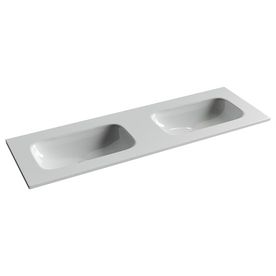 CERAMICA NOVA Grace Раковина накладная мебельная прямоугольная 1410x457x137 с двумя чашами без отверстий под смеситель цвет белый CN7022wx - фото 257824