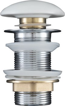 AQUANET Донный клапан белый матовый, без перелива AQUANET-330951