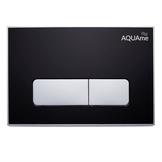 AQUAme Панель смыва для инсталляции акриловая, черный AQM4104B - фото 272616