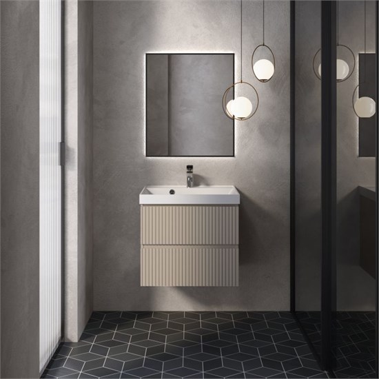 AQUAme "S1" тумба под умывальник подвесная 60 см., цвет бежевый. AQM900160BG - фото 274063