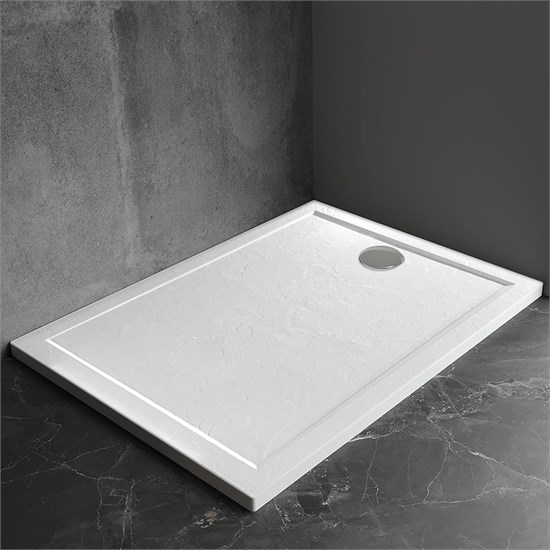 VECONI Pietra Душевой поддон квадратный, 800x800x30, искусственный камень, белый PT-W-8080-RU - фото 274425
