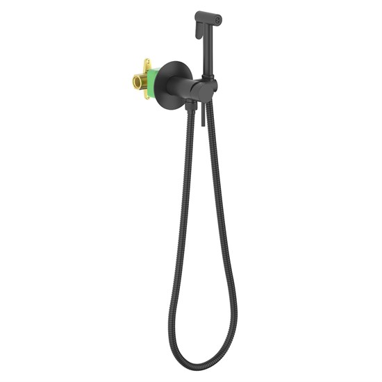 TIMO Смеситель встроенный с гигиеническим душем Saona черный (2338/03SM) 2338/03SM - фото 274617