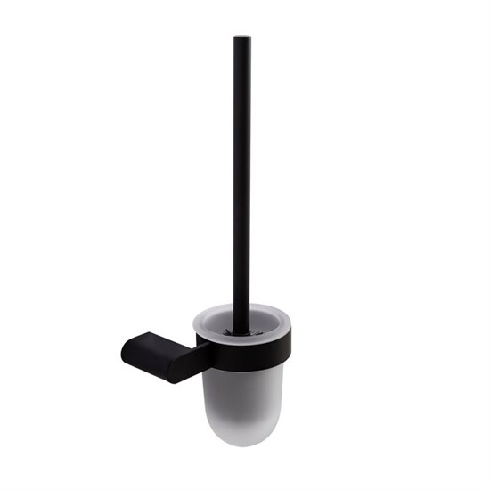 CEZARES Stylus Ёршик для унитаза подвесной, стекло, исполнение черный матовый STYLUS-TBS-V-NOP - фото 275190