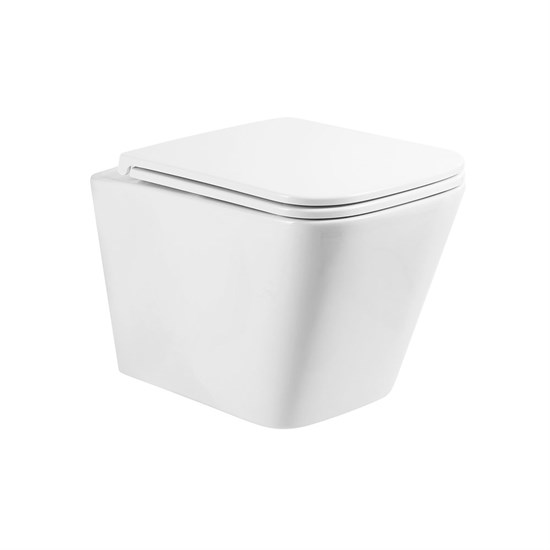 BELBAGNO Ardente-R Унитаз подвесной безободковый, с сиденьем дюропласт soft close, белый BB520CHR/SC - фото 275451