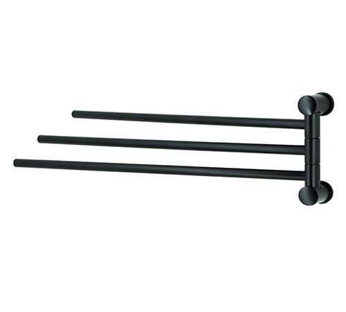 WASSERKRAFT K-1033BLACK Держатель полотенец тройной, черный WASSERKRAFT 1033B - фото 275937