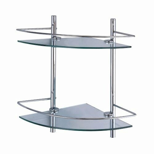 WASSERKRAFT K-3122 Полка стеклянная двойная, хром WASSERKRAFT 3122 - фото 276420