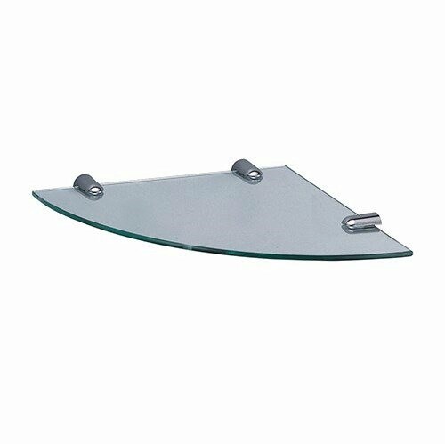 WASSERKRAFT K-533 Полка  стеклянная угловая, хром WASSERKRAFT 533 - фото 276581