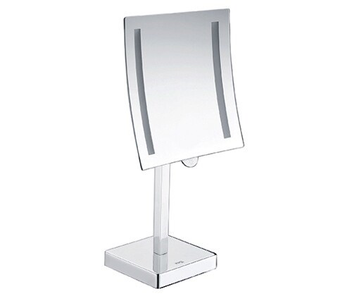 WASSERKRAFT K-1007 Зеркало с LED-подсветкой, 3-х кратным увеличением, хром WASSERKRAFT 1007 - фото 277183