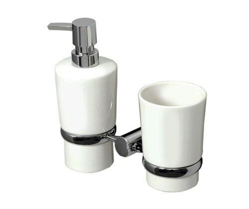 WASSERKRAFT K-28289 Держатель стакана и дозатора, хром WASSERKRAFT 28289 - фото 277562