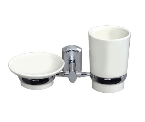 WASSERKRAFT K-28126 Держатель стакана и мыльницы, хром WASSERKRAFT 28126 - фото 277835