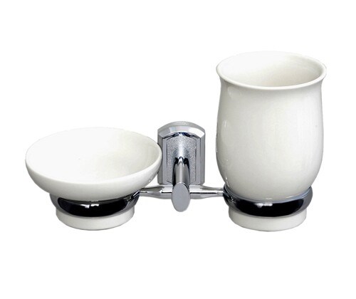 WASSERKRAFT K-24126 Держатель стакана и мыльницы, хром WASSERKRAFT 24126 - фото 277934