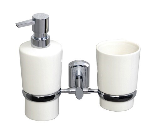 WASSERKRAFT K-28189 Держатель стакана и дозатора, хром WASSERKRAFT 28189 - фото 277995