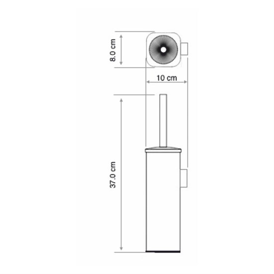 WASSERKRAFT K-1167NICKEL Щетка для унитаза подвесная, никель WASSERKRAFT 1167N - фото 278175