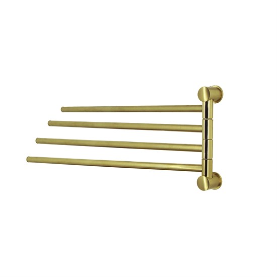 WASSERKRAFT K-1034BRUSHED GOLD Держатель полотенец четверной, золото WASSERKRAFT 1034BG - фото 278183