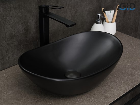 GID Раковина Bm9133 53352 накладная черная матовая 48x30.5x14.5 GID-53352 - фото 279246