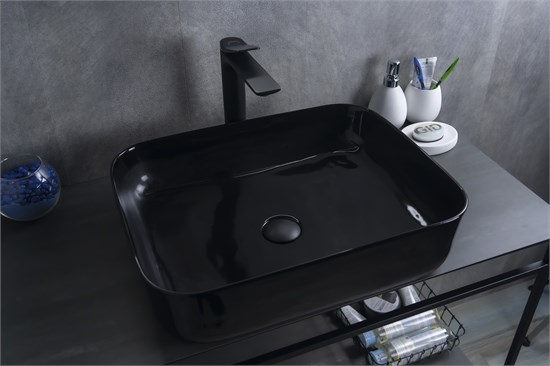 GID Раковина BL1304 53351 накладная черная глянцевая 50x39x13 GID-53351 - фото 279321