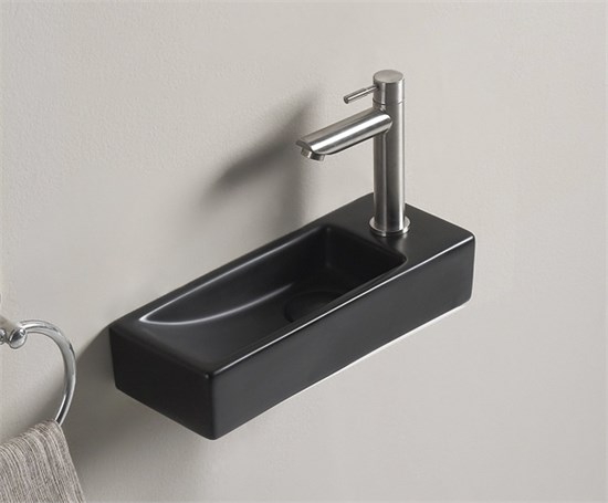 GID Раковина Bm9271L 62202L подвесная черная матовая 38.0x14.5x8 GID-62202L - фото 279615