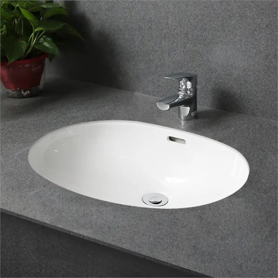 GID Раковина Yj8004 71163 встаиваемая снизу белая 55x39.5x19 GID-71163 - фото 279653