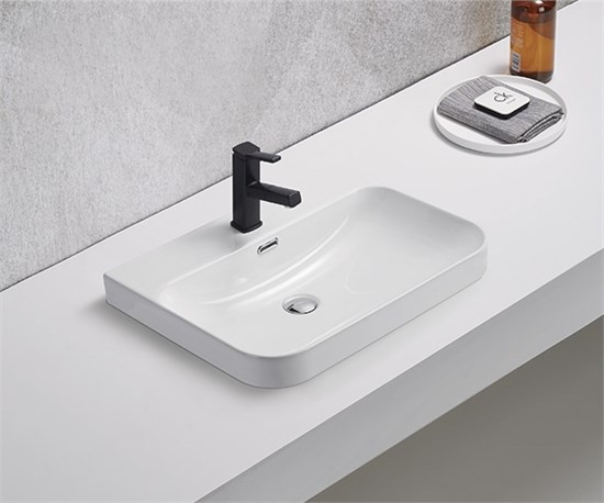 GID Раковина 9560s 71168 встраиваемая сверху белая 61x46.5x16 GID-71168 - фото 279671