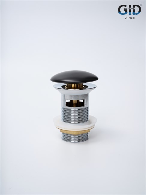 GID Донный клапан  с переливом Blm100-1 74407K черный матовый 7x7x10 GID-74407K - фото 280085