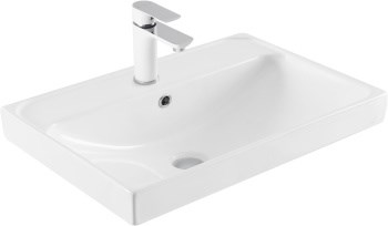 AQUANET Flash Mini Раковина полувстраиваемая ширина 50 см, белый AQUANET-342052 - фото 281222