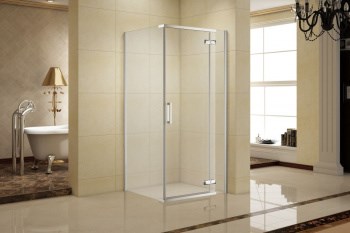 AQUANET Logic Душевой уголок квадратный двери распашные размер 90x90 см профиль - хром / стекло - прозрачное AQUANET-AE32-S-90х90U-CT - фото 282128