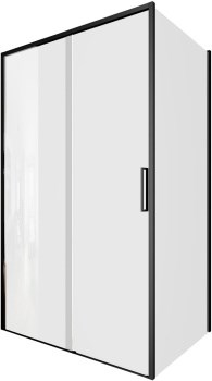 AQUANET Pleasure Evo Душевой уголок прямоугольный двери раздвижные размер 120x80 см профиль - черный / стекло - прозрачное AQUANET-AE65-120x80-BT - фото 282207