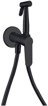 AQUANET Passion Смеситель с гигиеническим душем, цвет черный AQUANET-243316 - фото 283131