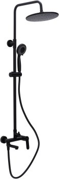 AQUANET Passion Душевая стойка, цвет черный AQUANET-AF300-72-R-B - фото 283170