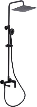 AQUANET Passion Душевая стойка, цвет черный AQUANET-AF300-72-S-B - фото 283205