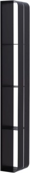 AQUANET Полка Магнум 15x100 черная матовая, вертикальная AQUANET-302226 - фото 283335
