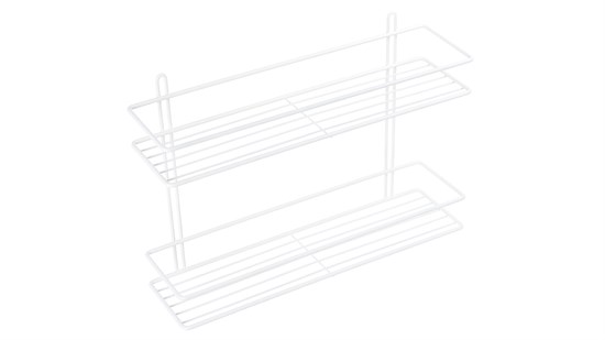 FIXSEN Полка прямая двухэтажная белая (FX-730W-2) FX-730W-2 - фото 284289
