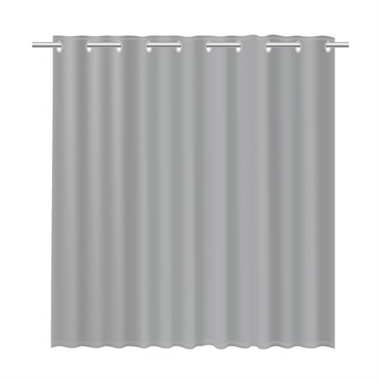 FIXSEN Шторка для ванной серая Linum (FX-1535K) FX-1535K - фото 285064