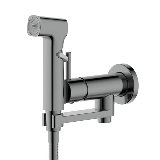 AQUATEK AQ1819BGM НИКА Комплект для гигиенического душа встроенный (Смеситель + гигиеническая лейка + шланг), оружейная сталь AQ1819BGM - фото 285610
