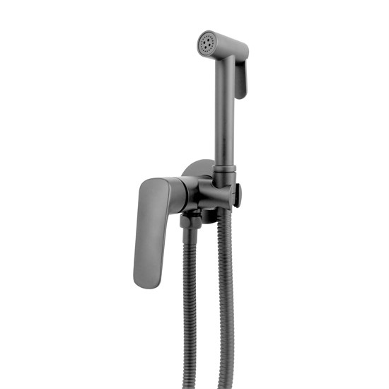 AQUATEK AQ1019BGM ВЕГА Комплект для гигиенического душа встроенный (Смеситель + гигиеническая лейка + шланг), оружейная сталь AQ1019BGM - фото 285744