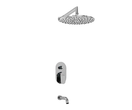 WASSERKRAFT A13030 Встраиваемый комплект для ванны с изливом и верхней душевой насадкой, хром WASSERKRAFT A13030