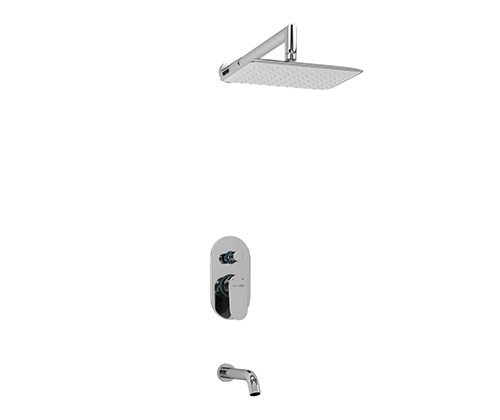 WASSERKRAFT A13031 Встраиваемый комплект для ванны с изливом и верхней душевой насадкой, хром WASSERKRAFT A13031