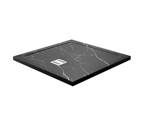 WASSERKRAFT Neime 19T Душевой поддон квадратный искусственный камень размер 90x90 см, черный WASSERKRAFT 19T03 - фото 290430