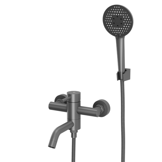 RUSH Melos Смеситель для ванны с коротким изливом (SUS1101-44Grey), цвет графит SUS1101-44Grey - фото 291300
