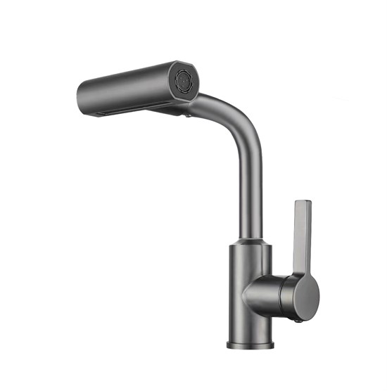 RUSH Tinos Смеситель для кухни с поворотной лейкой (TI3732-17Grey), цвет графит TI3732-17Grey - фото 291313