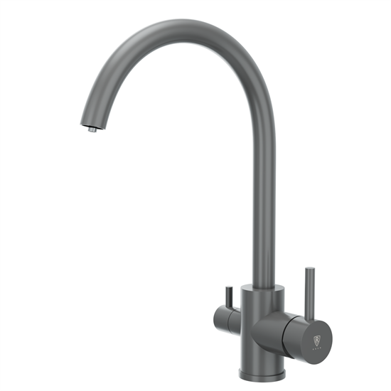 RUSH Смеситель для кухонной мойки с фильтром графит (SUS9035-37Grey), цвет графит SUS9035-37Grey - фото 291458