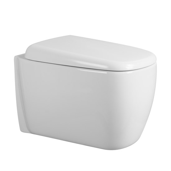 ABBER Rechteck Унитаз AC1217 подвесной белый, безободковый, смыв торнадо AC1217