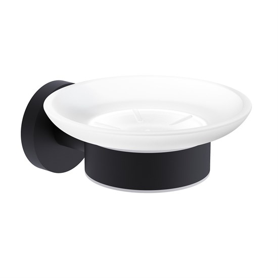 AQUAme Trento Мыльница латунь/матовое стекло, черный матовый AQM7211MB - фото 294497