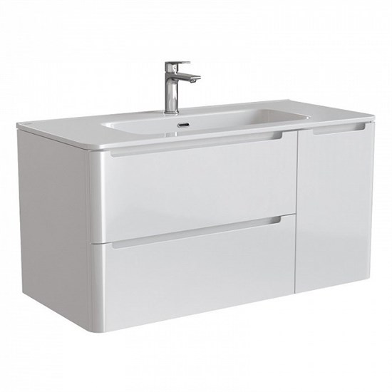 IDDIS Тумба с раковиной Edifice 100 подвесная белая (EDI10W1i95K) EDI10W1i95K - фото 296229