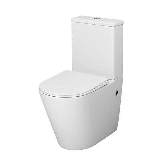 GROSSMAN Унитаз напольный Color GR-4480MS (620х365х810) безободковый,белый матовый с тонкой крышкой,микролифт,2 места GR-4480MS - фото 297341