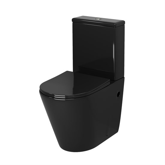 GROSSMAN Унитаз GR-4480BS Color (620х365х810)черный напольныйбезободковый с тонкой крышкой, 2 места GR-4480BS - фото 297345